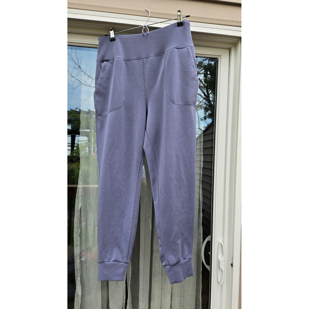 Sage Collective Women High Waisted Joggers Blue Purple Pockets Size Medium